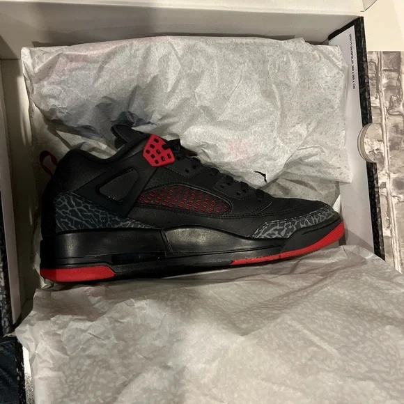 Jordan AIR Spizike Low Black/Red Sport Sneakers Mens Sz 13 - Picture 8 of 8